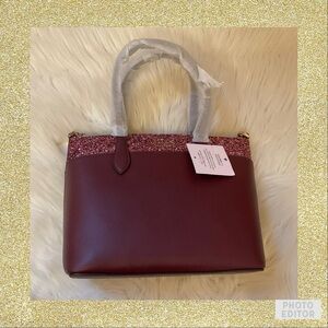 Kate Spade Flash Glitter Satchel - NWT - Cherrywood